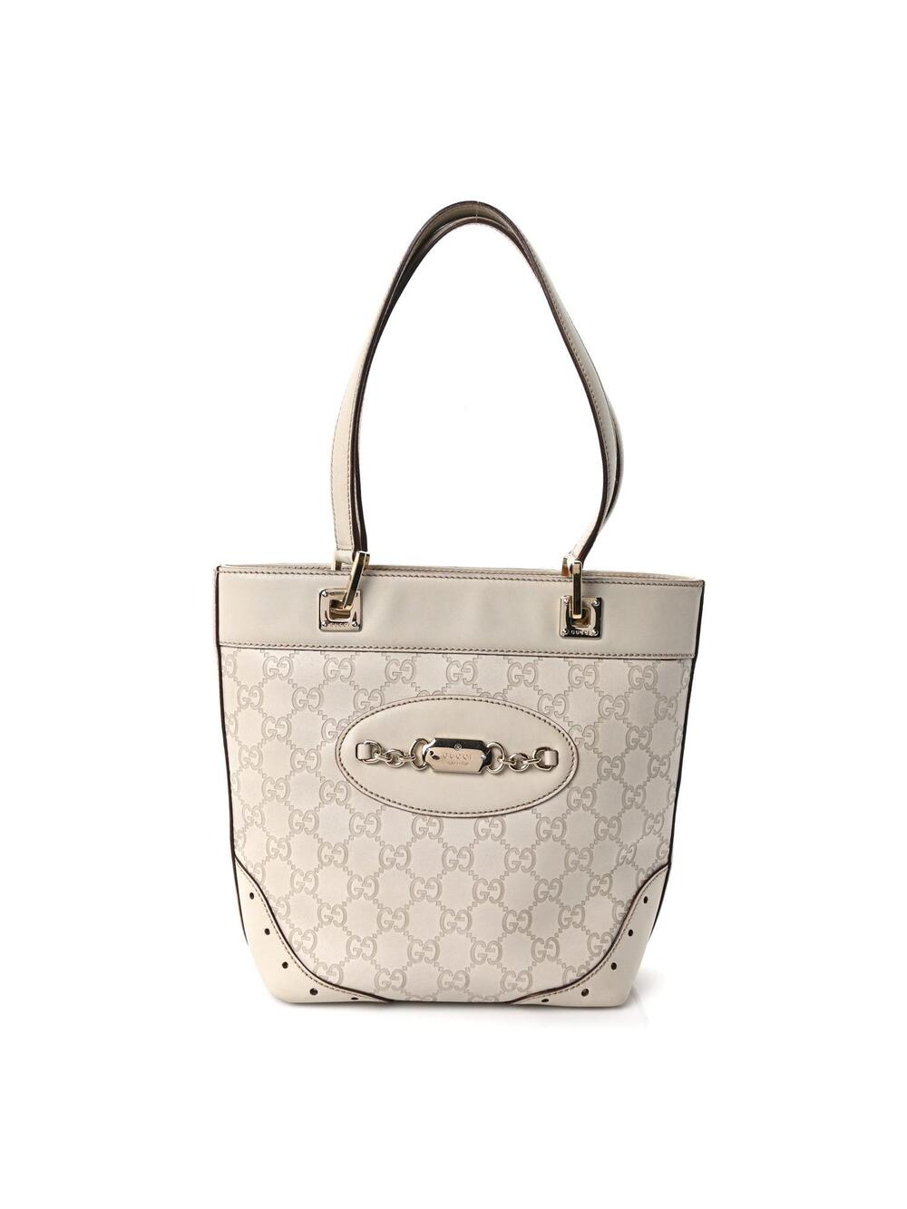 Guccissima Small Punch Tote Off White #347423G59B